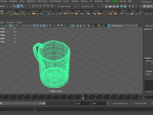 a metal cooffe pot and a cup made in old style 3D Модель