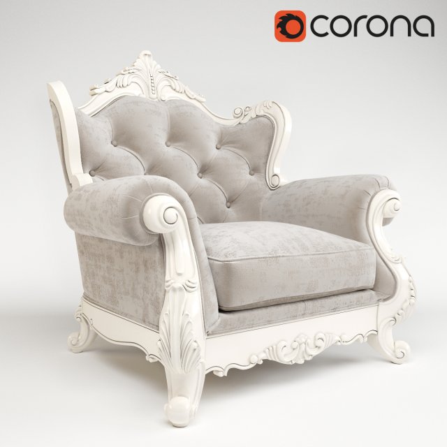 classic armchair 00001 3D 模型 .c4d .max .obj .3ds .fbx .stl .blend 