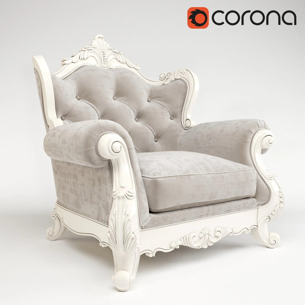 classic armchair 00001 3D Model .c4d .max .obj .3ds .fbx .stl .blend