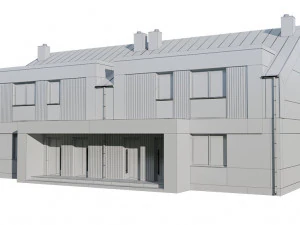 twin house 1 3D Model