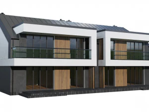 twin house 1 3D Model
