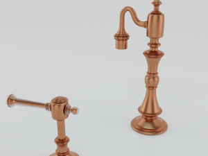 copper decorative faucet water tap 3D Model