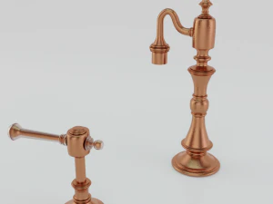 grifo decorativo de cobre grifo de agua Modelo 3D