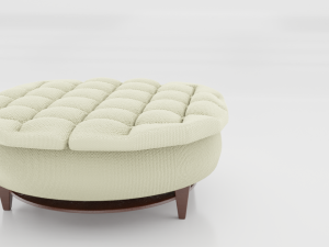 white ottoman sofa couch 3D 모델