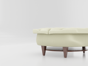 white ottoman sofa couch 3D-Modell