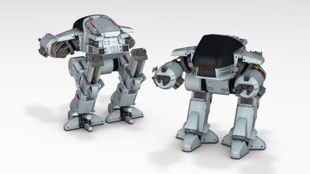 ed-209 3Dモデル .c4d .max .obj .3ds .fbx .stl .blend 