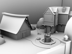 exterior small village environment 3D Model
