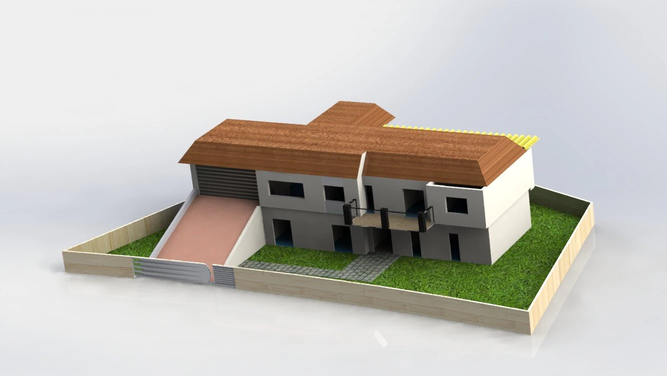 two storeyed 3d house design 3D Model .c4d .max .obj .3ds .fbx .stl .blend 