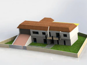 dwupiętrowy projekt domu 3D Model 3D