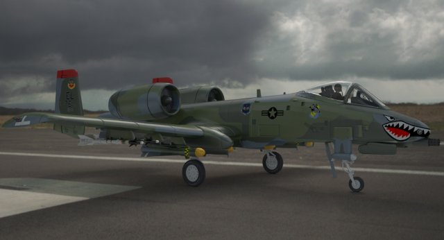 aircraft a 10 Modelo 3D .c4d .max .obj .3ds .fbx .stl .blend 