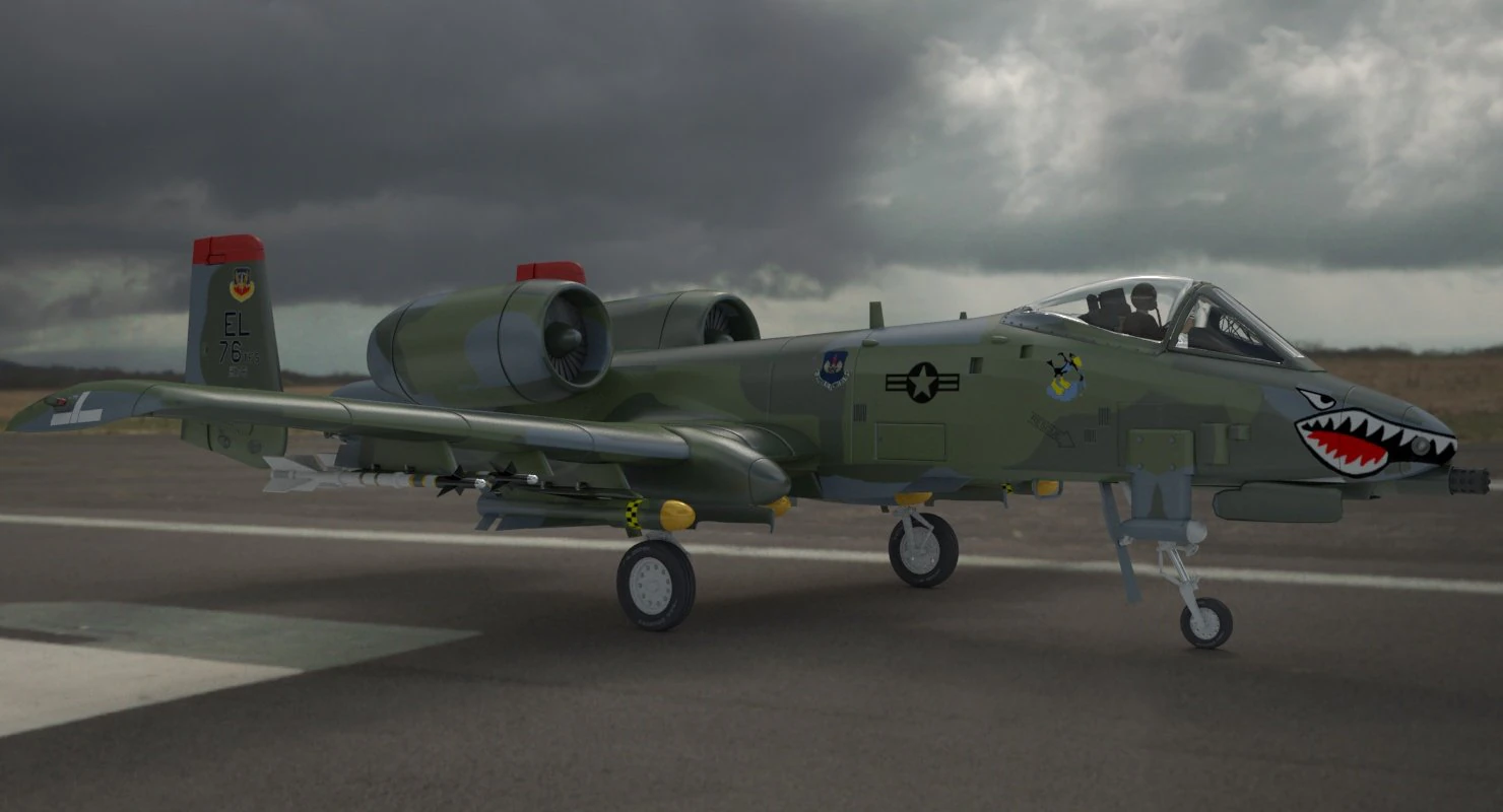 aircraft a 10 3D Model .c4d .max .obj .3ds .fbx .stl .blend 