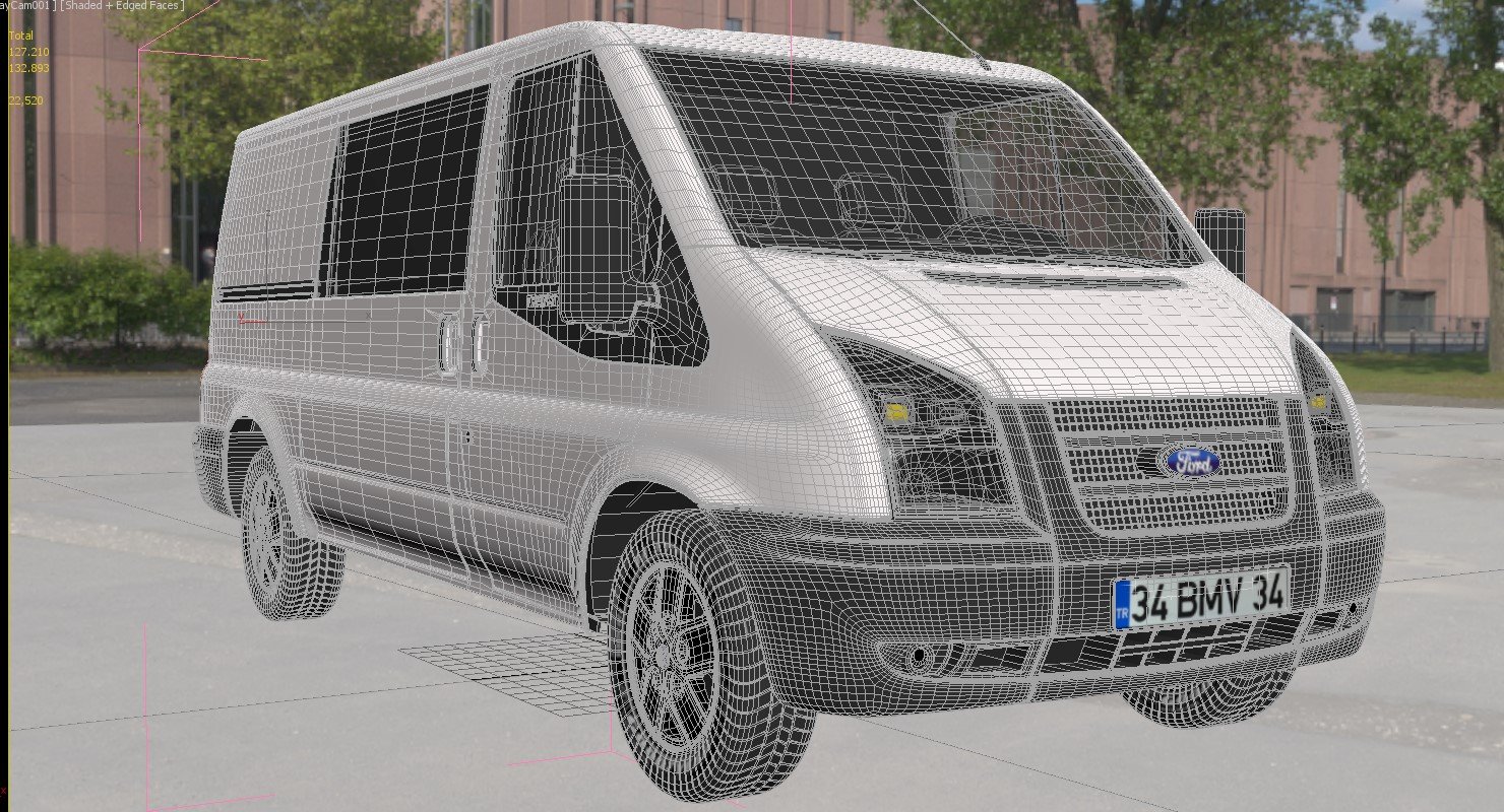 fort transit 3D Модель in Фургон 3DExport