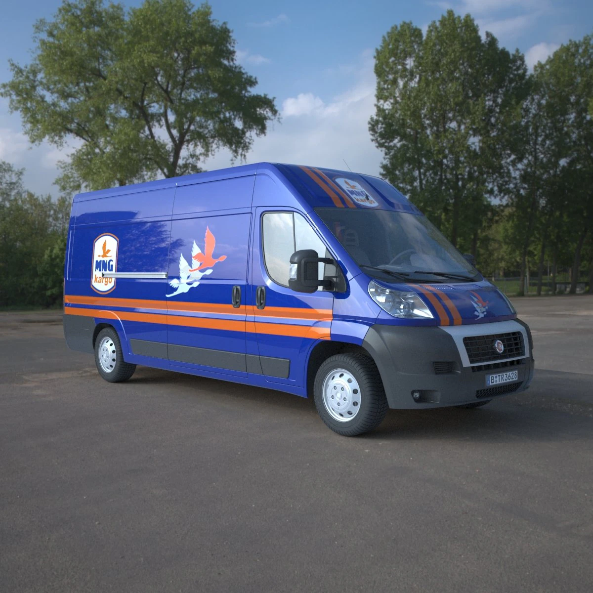 fiat ducato van 3D Model .c4d .max .obj .3ds .fbx .stl .blend 