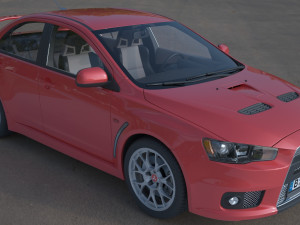 mitsubishi lancer evo x 3D Model