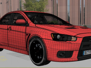 mitsubishi lancer evo x 3D Model