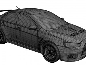 mitsubishi lancer evo x 3D Model