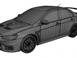 mitsubishi lancer evo x 3D Model