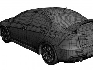 mitsubishi lancer evo x 3D Model