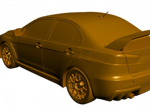 mitsubishi lancer evo x 3D Model
