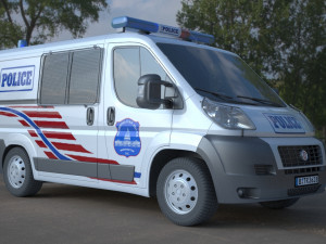 police fiat ducato van 3Dモデル