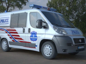 police fiat ducato van 3D Model