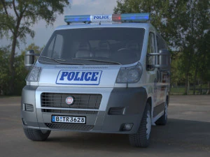 police fiat ducato van 3D Model