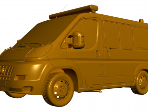 police fiat ducato van 3Dモデル