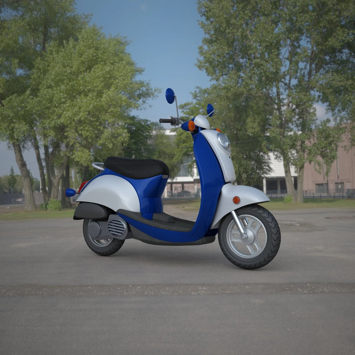 electric motorcycle 3D Model .c4d .max .obj .3ds .fbx .stl .blend 