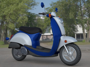 electric motorcycle 3D 模型