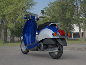 electric motorcycle 3D 模型