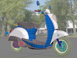 electric motorcycle 3D 模型