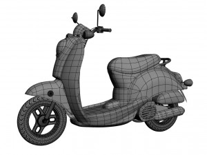 electric motorcycle 3D 模型
