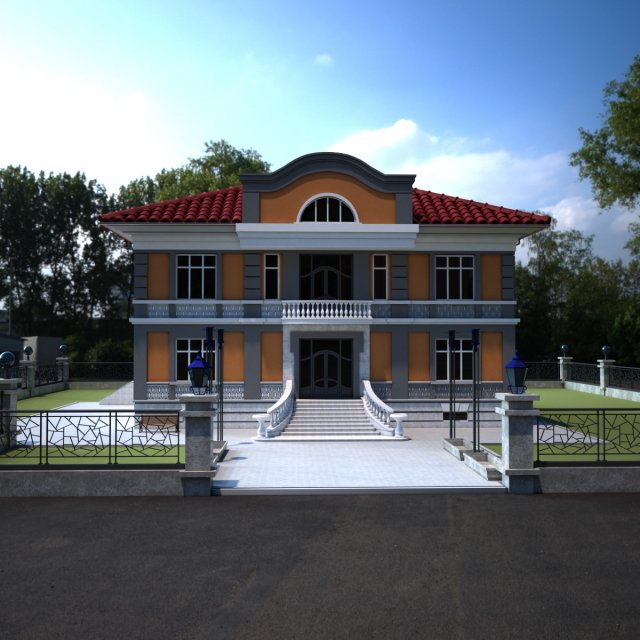 building Model 3D .c4d .max .obj .3ds .fbx .stl .blend 