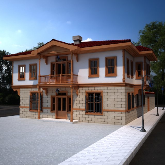 ankara house Model 3D .c4d .max .obj .3ds .fbx .stl .blend 