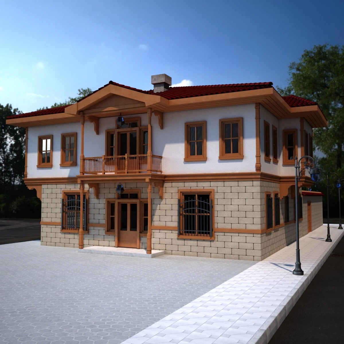 ankara house 3D Model .c4d .max .obj .3ds .fbx .stl .blend 