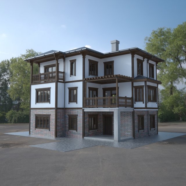 turkey pendik home 3D Модель .c4d .max .obj .3ds .fbx .stl .blend 