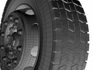 truck tire Model 3D
