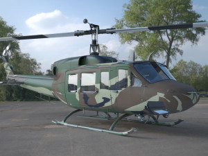 helikopter uh 1 Modelo 3D