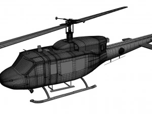 helikopter uh 1 3D Model