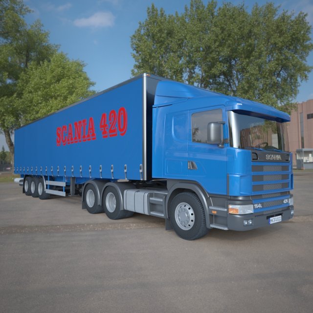 scania 420 Model 3D .c4d .max .obj .3ds .fbx .stl .blend 