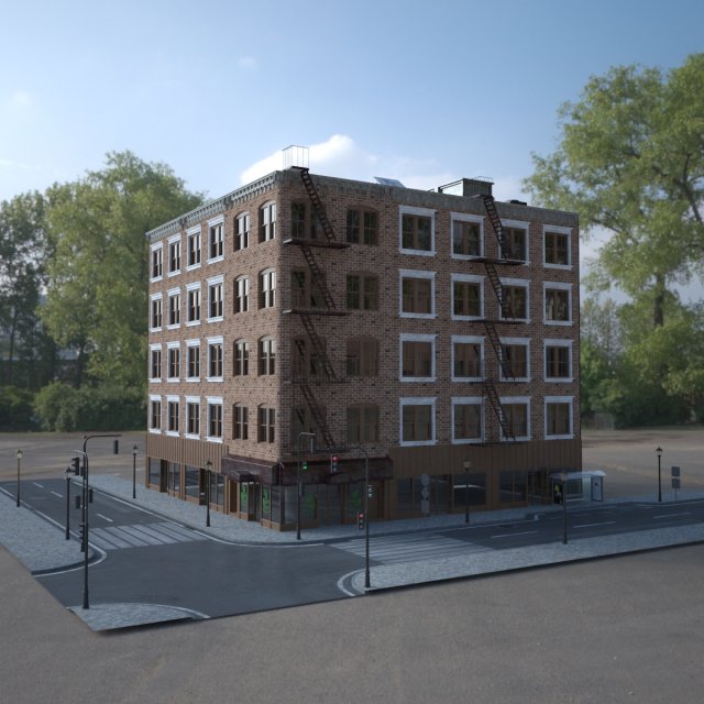 building Modèle 3D .c4d .max .obj .3ds .fbx .stl .blend 