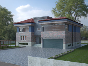 storey villa 3D Model
