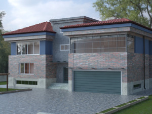 storey villa 3D 模型
