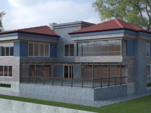storey villa 3D 模型