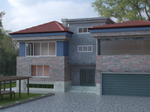 storey villa 3D 模型