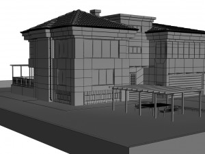 storey villa 3D 模型