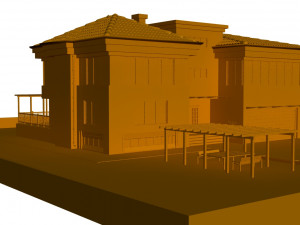 storey villa 3D 模型