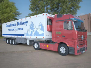 вантажівка mercedes actros 3D Модель