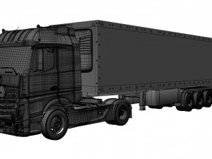 mercedes actros truck 3D Model