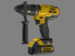 drill dawalt 20v 3D 模型